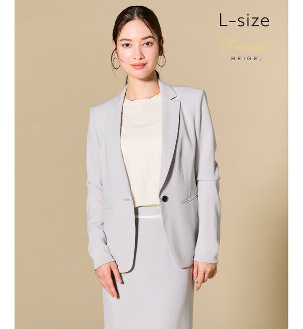 BEIGE,「【Lsize・セットアップ対応】CINDY / テーラードジャケット」|テーラードジャケット|L.Gray