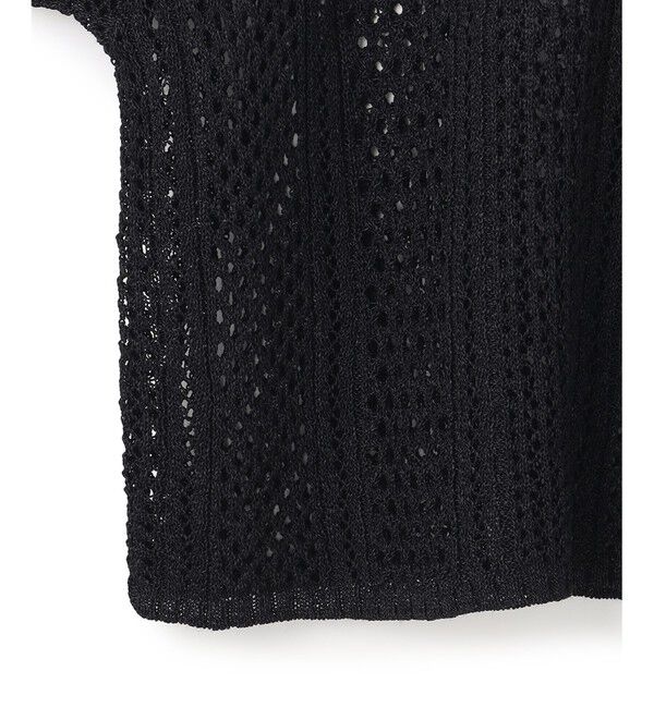 BEIGE,「ATACAM / パターンメッシュ ハーフニット」|ニット・セーター|