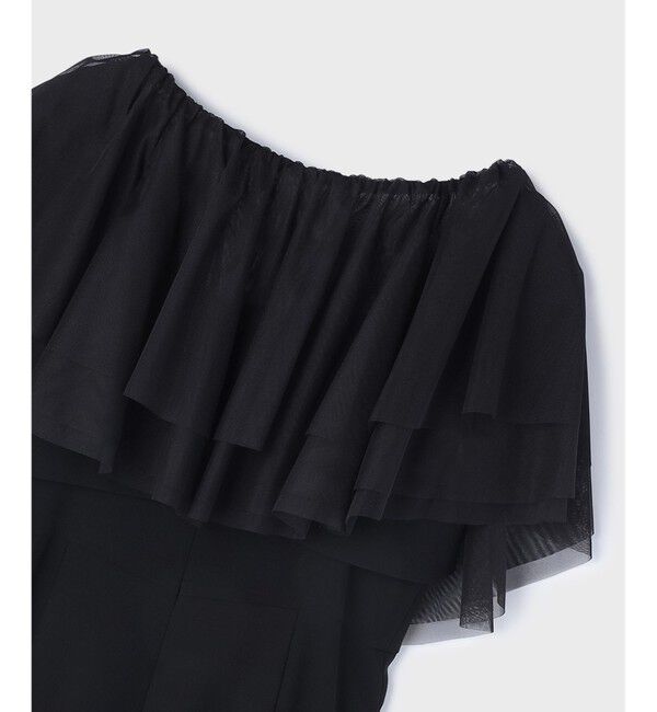 GRACE CONTINENTAL「フリルケープサロペット」|オールインワン|