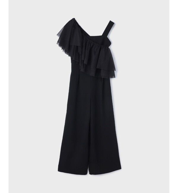 GRACE CONTINENTAL「フリルケープサロペット」|オールインワン|