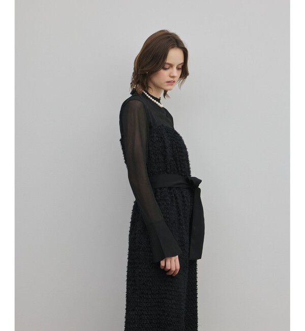 GRACE CONTINENTAL「カットジャガードサロペット」|オールインワン|