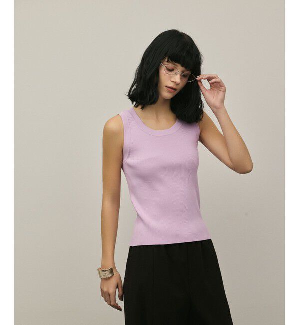 Diagram「リブニットタンクトップ」|タンクトップ|ピンク