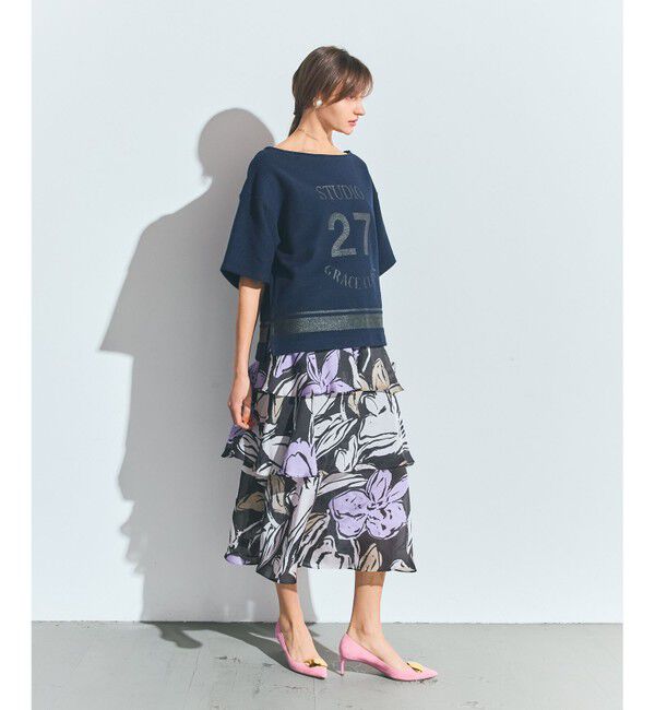 Grace Class「ナンバープリントループ裏毛トップ」|Tシャツ・カットソー|