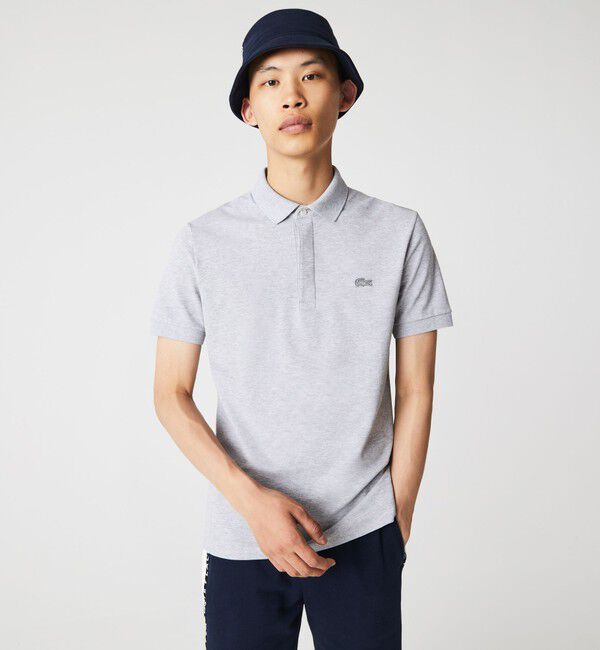 LACOSTE「『Le Paris Polo』レギュラーフィット　パリポロ 比翼ポロシャツ」|ポロシャツ|シルバーグレー