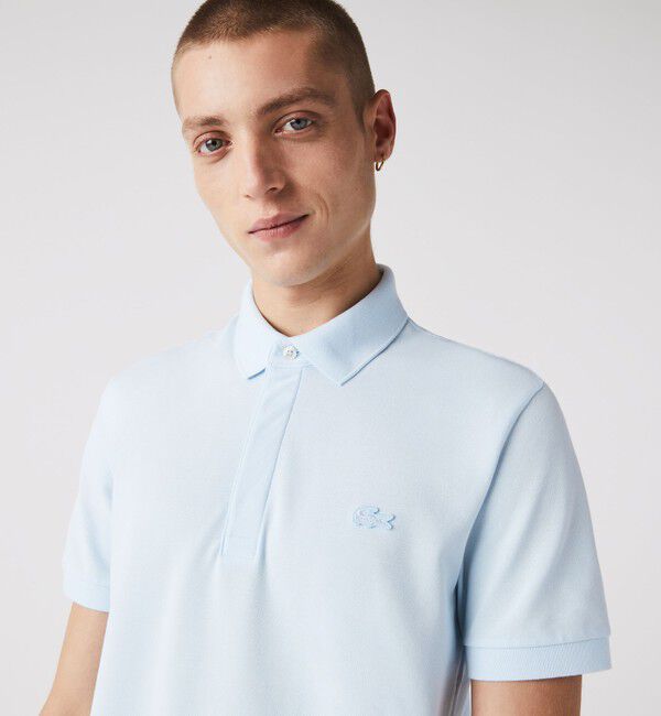 LACOSTE「『Le Paris Polo』レギュラーフィット　パリポロ 比翼ポロシャツ」|ポロシャツ|ライトブルー