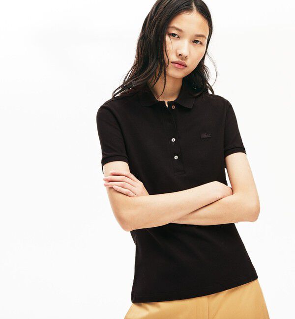 LACOSTE「スリムフィット ストレッチコットンピケポロシャツ（半袖）」|ポロシャツ|