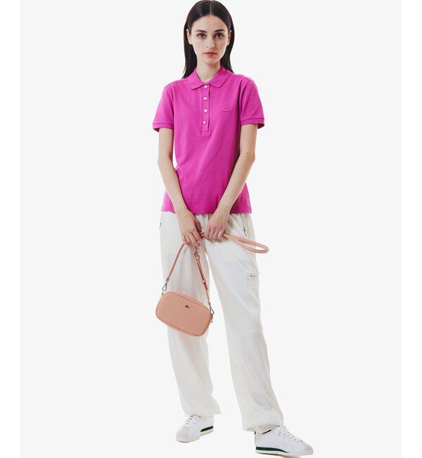 LACOSTE「スリムフィット ストレッチコットンピケポロシャツ（半袖）」|ポロシャツ|