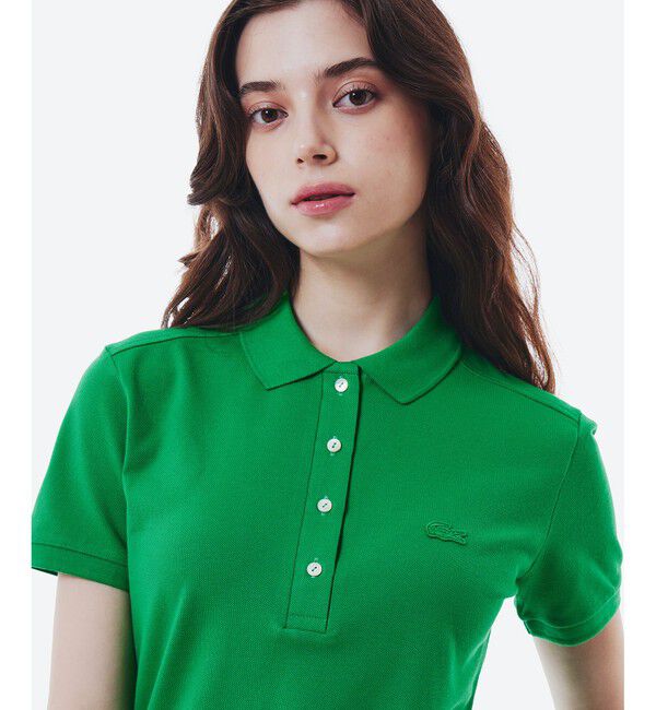 LACOSTE「スリムフィット ストレッチコットンピケポロシャツ（半袖）」|ポロシャツ|