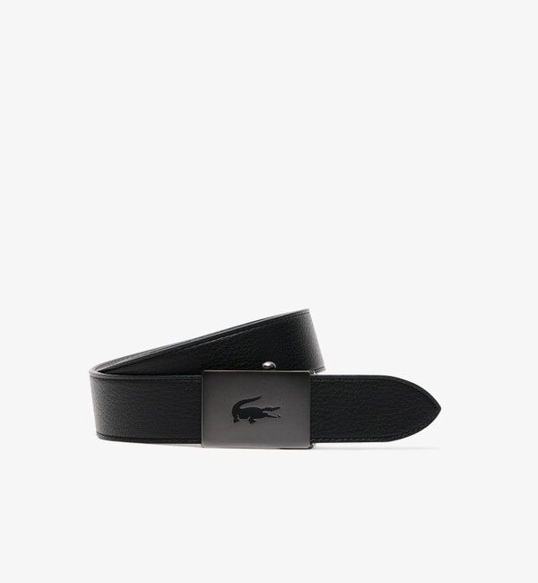 LACOSTE「ガチャベルバックルリバーシブルレザーベルト」|ベルト|ブラック
