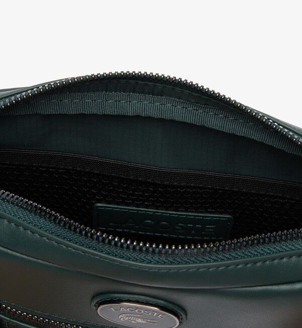 LACOSTE「モノグラム レザーモノグラムリポーターバッグ」|ショルダー・メッセンジャー|