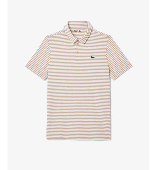 LACOSTE「UVカット UPF50+ ウルトラドライバイカラーボーダーポロシャツ」|ポロシャツ|
