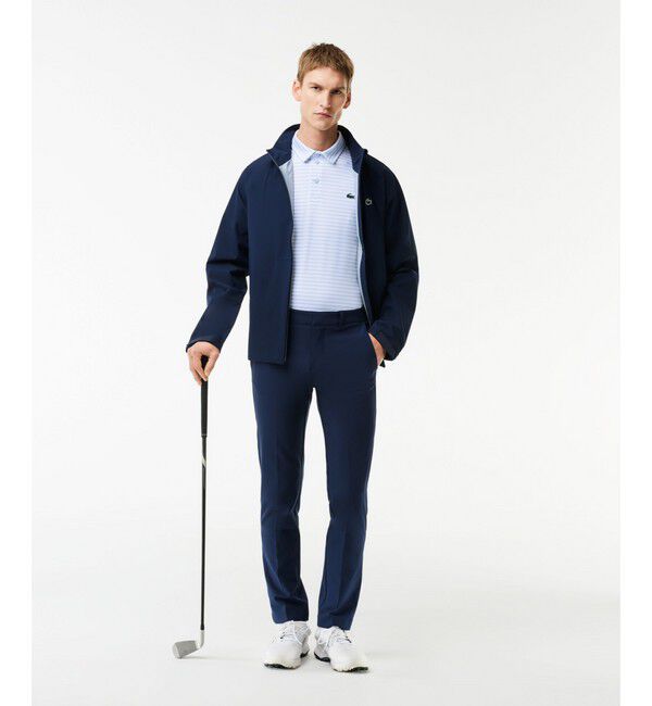 LACOSTE「UVカット UPF50+ ウルトラドライバイカラーボーダーポロシャツ」|ポロシャツ|