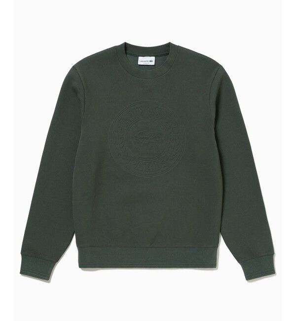 LACOSTE「トーン・オン・トーンローレルステッチダブルフェイスクルーネックスウェット」|スウェット・ジャージ|