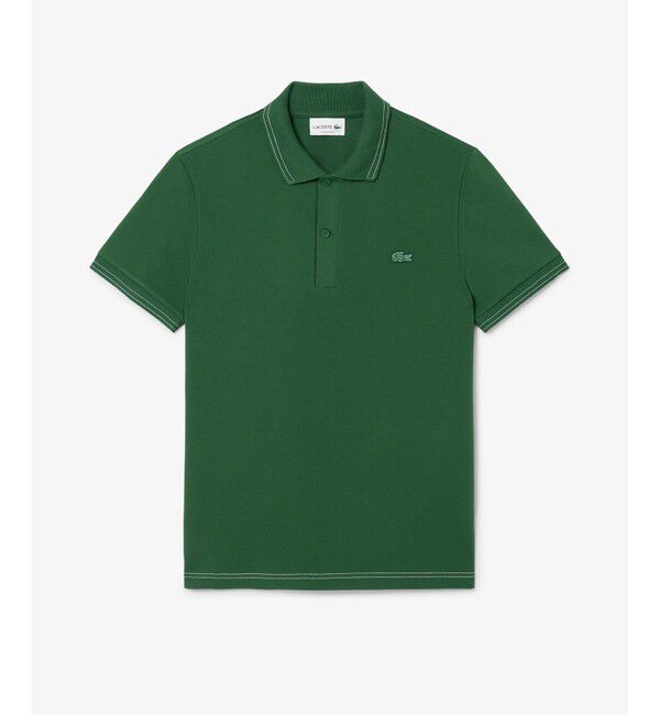 LACOSTE「配色ステッチポロシャツ」|ポロシャツ|グリーン