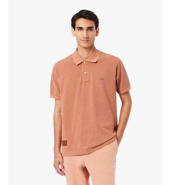 LACOSTE「L.12.12ウォッシュエフェクト」|ポロシャツ|ブラウン