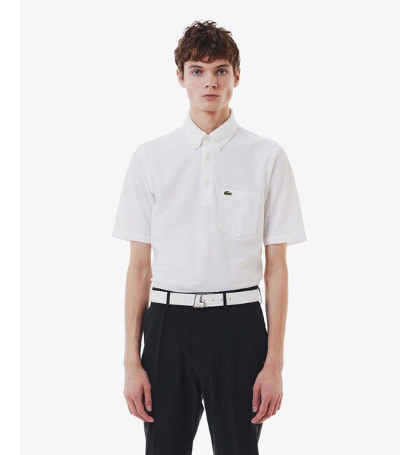 LACOSTE「イニシャルバックルレザーベルト」|ベルト|