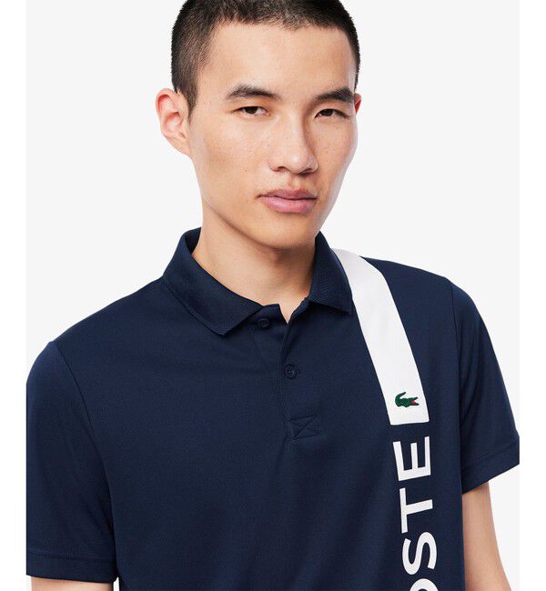 LACOSTE「アシンメトリーデザインウルトラドライポロシャツ」|ポロシャツ|