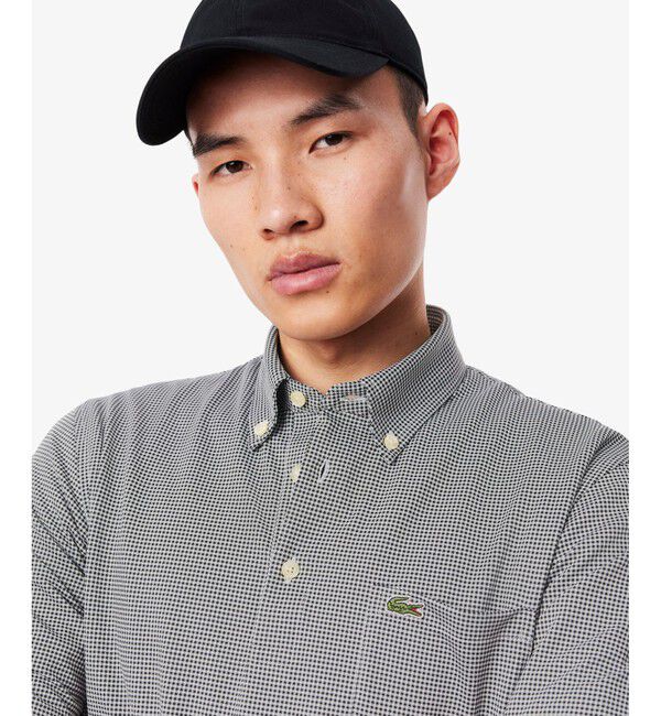 LACOSTE「消臭・速乾・UVカットマイクロチェックポロシャツ」|ポロシャツ|