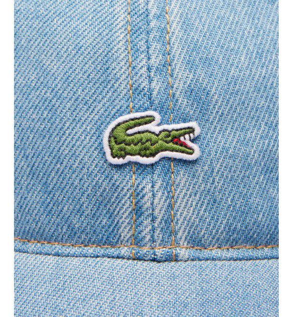 LACOSTE「ウォッシュドデニムワンポイントキャップ」|キャップ・キャスケット|