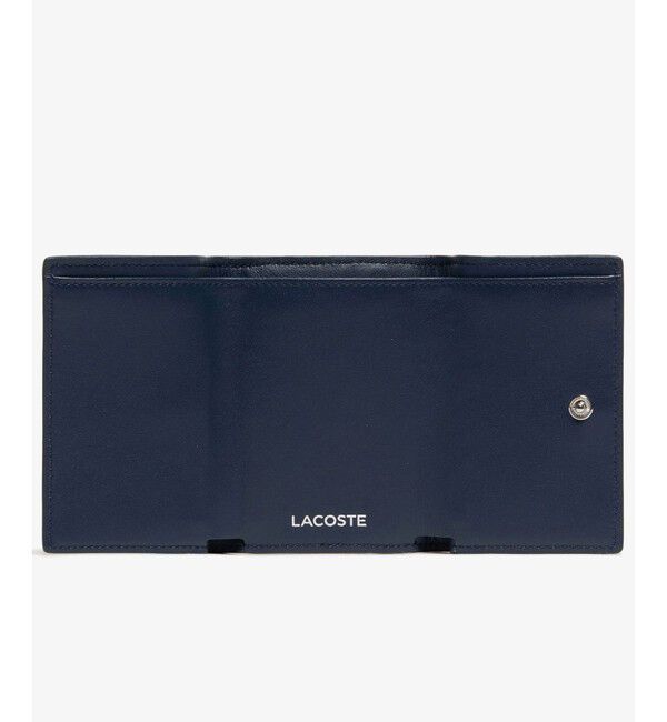 LACOSTE「トリコロールプリントレザー3つ折りウォレット」|財布|