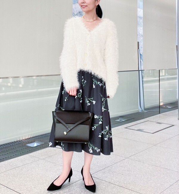 NOLLEY'S「ウォッシャブルフラワープリントスカート」|フレア|