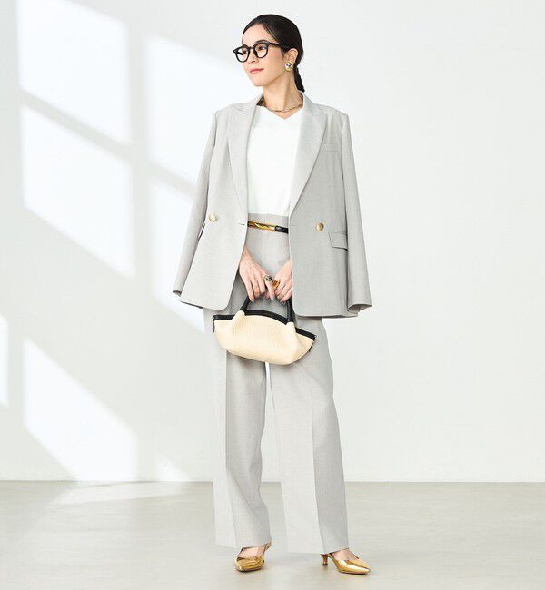 NOLLEY'S sophi「《手洗い可能》カシュクール風5分袖プルオーバーニット」|ニット・セーター|