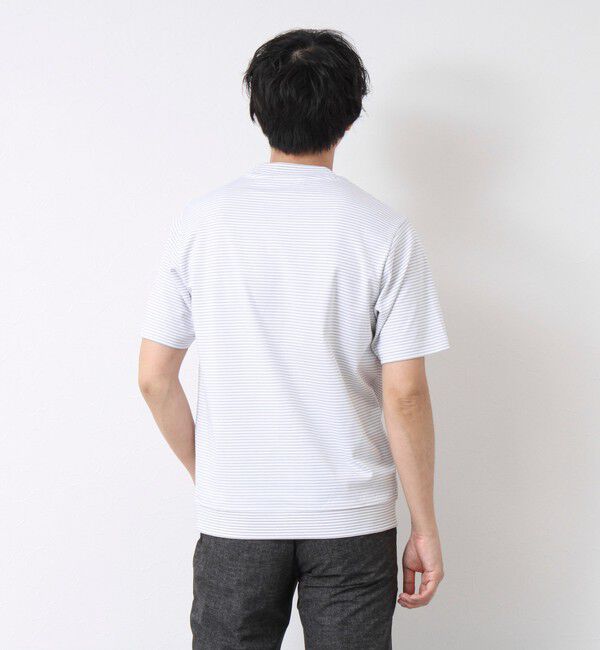 NOLLEY'S goodman「《ビジカジ対応》セミシルケットスムース ボーダー Vネック ドレスTシャツ 25SS」|Tシャツ・カットソー|