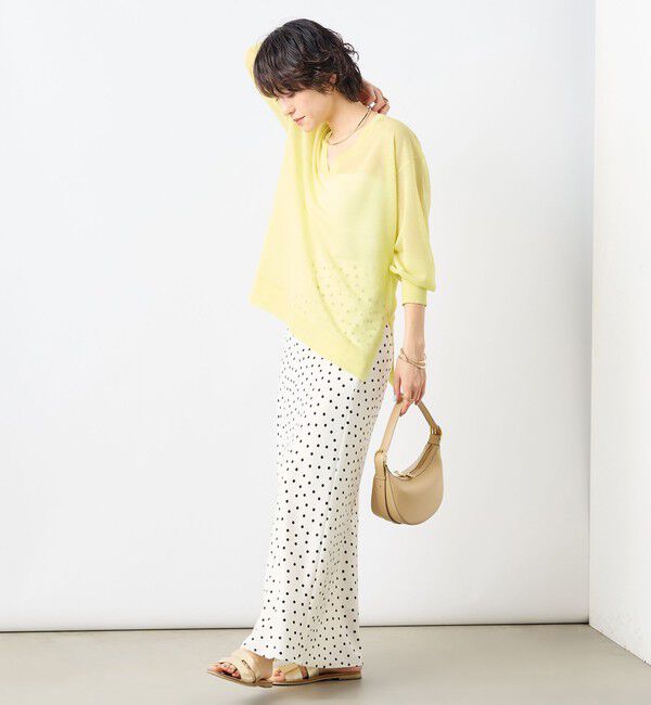 NOLLEY'S sophi「麻混シアーVネックプルオーバーニット」|ニット・セーター|