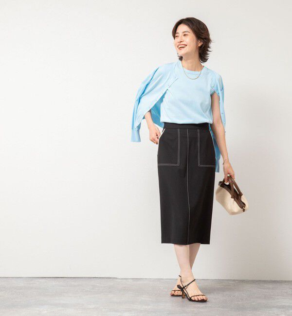 NOLLEY'S sophi「《アンサンブル対応/手洗い可能》綿ポリノースリーブプルオーバーニット」|ニット・セーター|