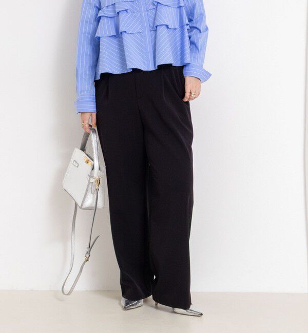 NOLLEY'S「ウォッシャブル裏起毛イージーワイドパンツ」|その他|