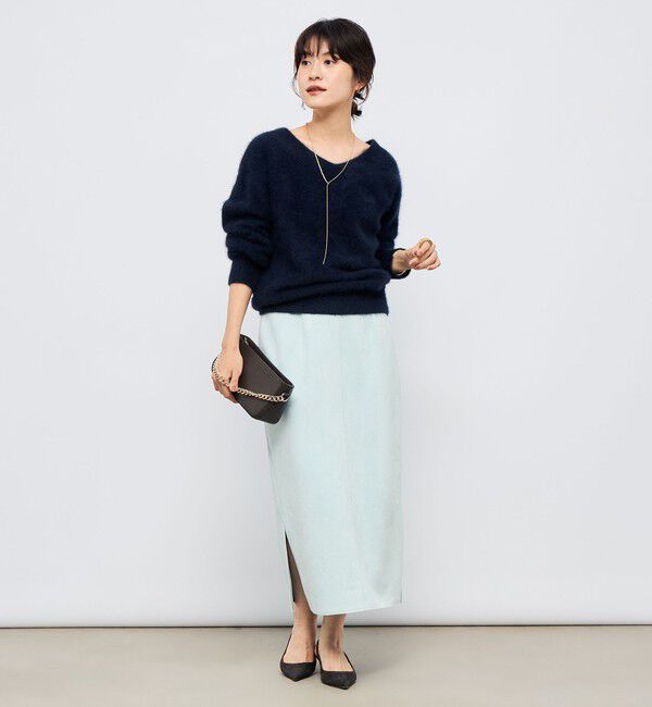 NOLLEY'S sophi「ウォッシャブルスエードダンボールタイトスカート」|タイト|