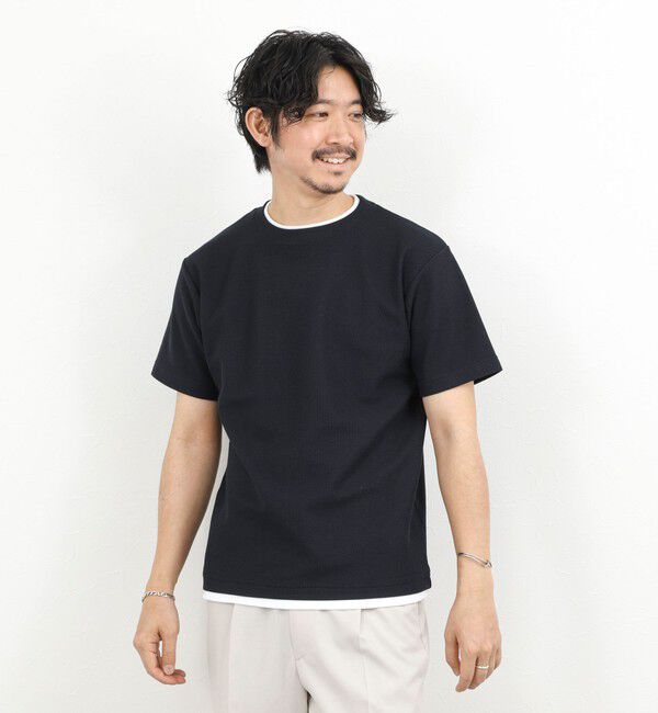 NOLLEY'S goodman「ケーブルニットダブルカラーTee 26SS」|Tシャツ・カットソー|