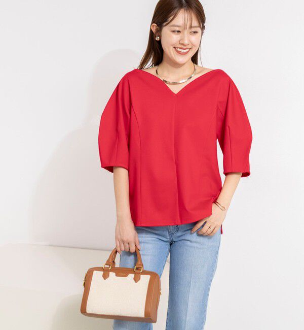 NOLLEY'S「【WEB限定】ウォッシャブルハートネックカットソー」|Tシャツ・カットソー|