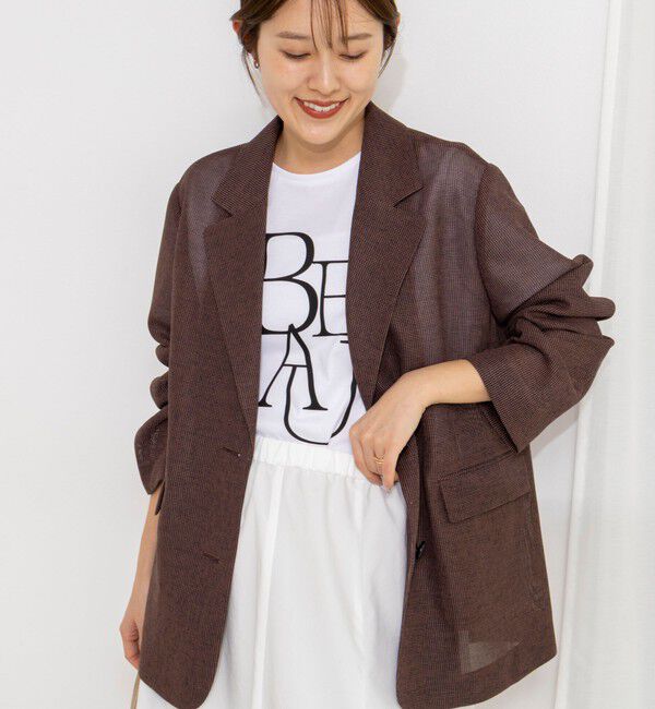 NOLLEY'S「ウォッシャブルカラミオーバージャケット」|テーラードジャケット|