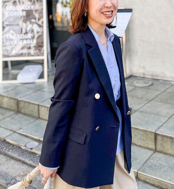 NOLLEY'S「ウォッシャブル麻調スラブWジャケット」|テーラードジャケット|