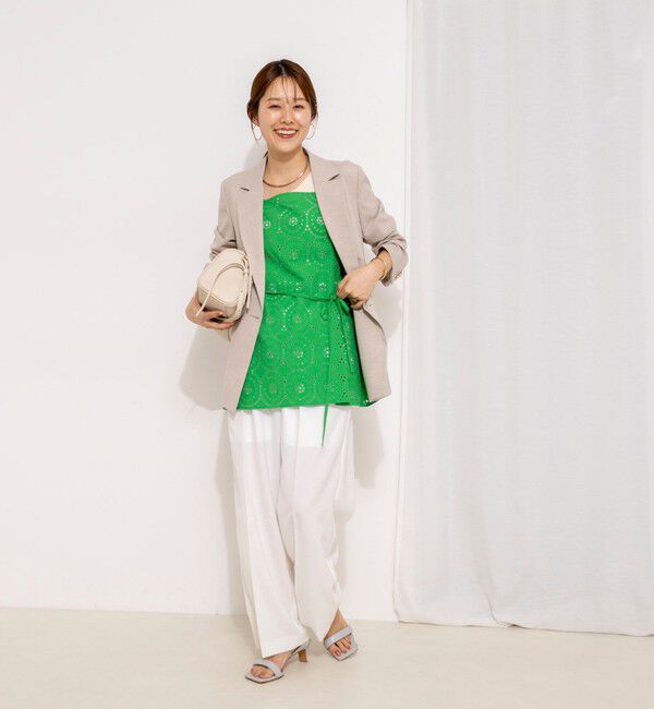 NOLLEY'S「ウォッシャブル麻調スラブWジャケット」|テーラードジャケット|