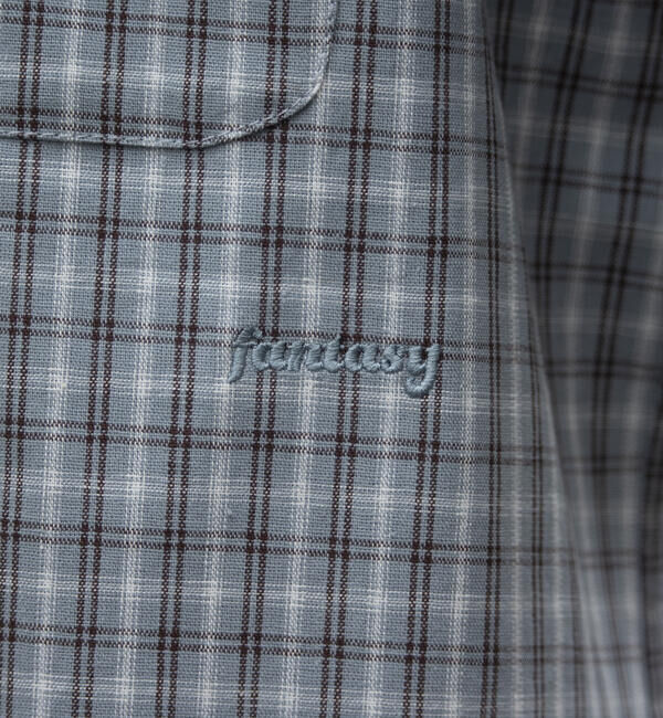 GLOSTER「【GLOSTER/グロスター】チェック半袖シャツ ボタンダウン ワンポイントロゴ刺繍入り」|シャツ・ブラウス|