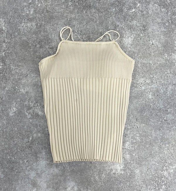 fredy emue「バッククロスカップ付きニットキャミ」|キャミソール|アイボリー