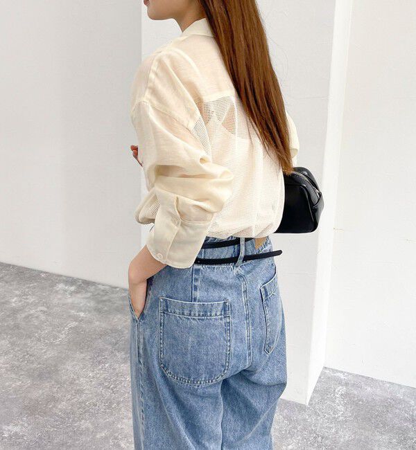 fredy emue「メッシュ切替シャツ」|シャツ・ブラウス|