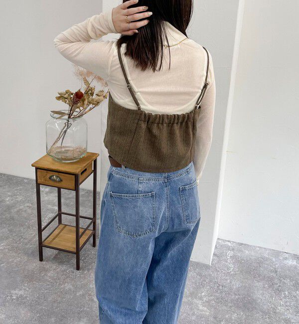 fredy emue「ヘリンボーンキャミビスチェ」|キャミソール|