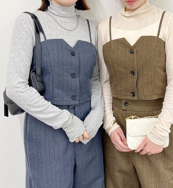 fredy emue「ヘリンボーンキャミビスチェ」|キャミソール|