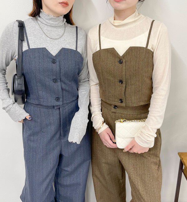 fredy emue「ヘリンボーンキャミビスチェ」|キャミソール|