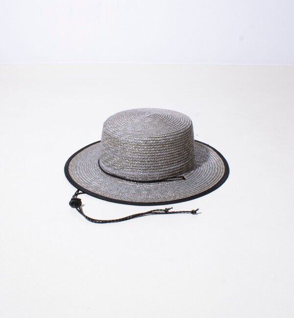 GLOSTER「【GLOSTER】CODE LONG BRIM STRAW HAT ハット 麦わら カンカン帽」|ハット|チャコールグレー
