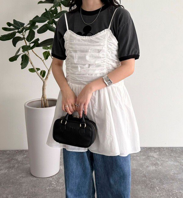 fredy emue「ギャザーキャミソールビスチェ」|キャミソール|