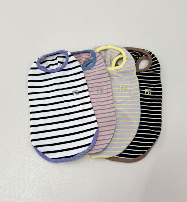 fredy emue「【FR PETS】FR刺繍ボーダーノースリーブTee」|Tシャツ・カットソー|