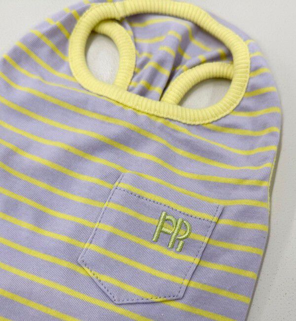 fredy emue「【FR PETS】FR刺繍ボーダーノースリーブTee」|Tシャツ・カットソー|