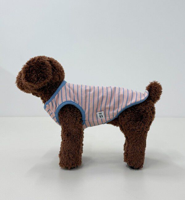 fredy emue「【FR PETS】FR刺繍ボーダーノースリーブTee」|Tシャツ・カットソー|