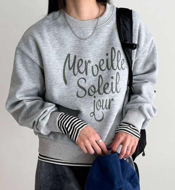 fredy emue「ハートグラフィックロゴスウェットプルオーバー」|スウェット・ジャージ|ライトグレー