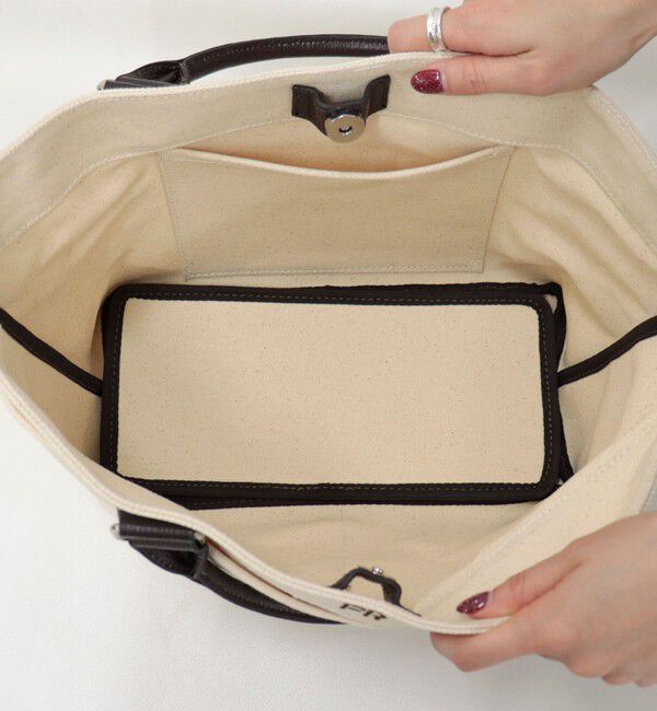 fredy emue「FRレザーハンドルキャンバストートバッグ」|ショルダー・メッセンジャー|