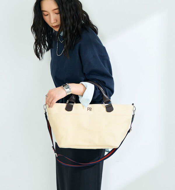 fredy emue「FRレザーハンドルキャンバストートバッグ」|ショルダー・メッセンジャー|
